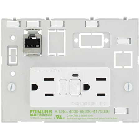 Murrelektronik MODLINK MSDD DBL COMBI INSERT USA 2XNEMA 5-15, GFCI+1xRJ45 female/female, with touch protection 4000-68000-4170000